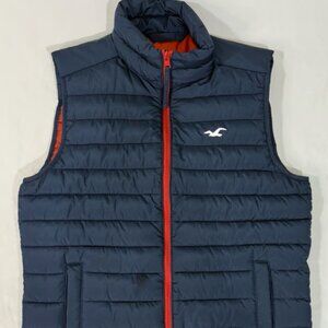 Men's Hollister Co. Insulated Puffer Vest Navy Size MEDIUM